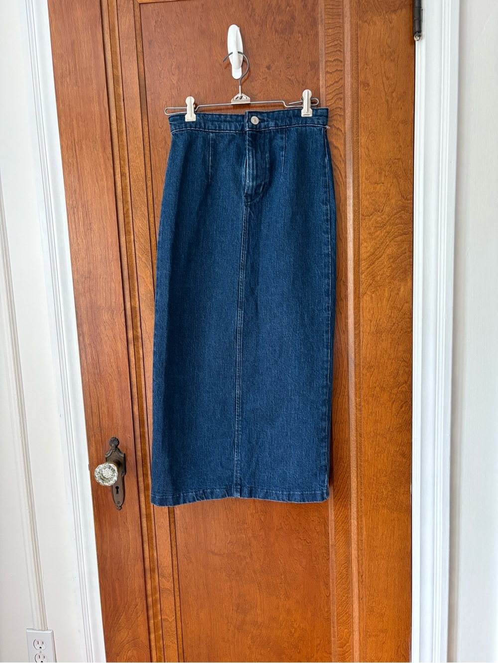 Reformation Dark Indigo Denim Midi Skirt - size 0